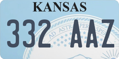KS license plate 332AAZ