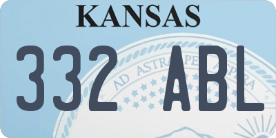 KS license plate 332ABL