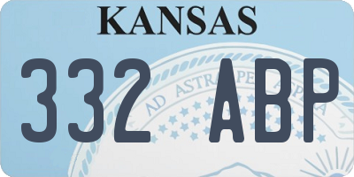 KS license plate 332ABP