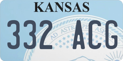 KS license plate 332ACG