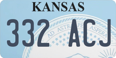 KS license plate 332ACJ