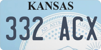 KS license plate 332ACX