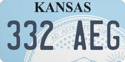 KS license plate 332AEG
