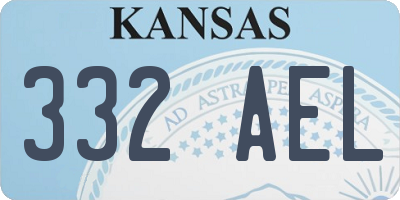 KS license plate 332AEL