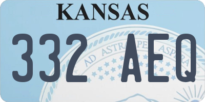 KS license plate 332AEQ