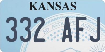 KS license plate 332AFJ