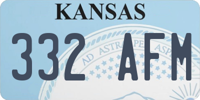 KS license plate 332AFM