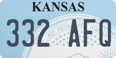 KS license plate 332AFQ