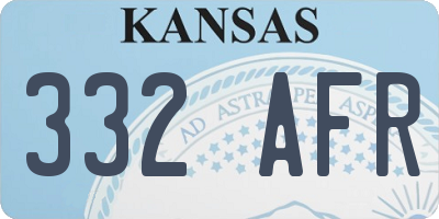 KS license plate 332AFR