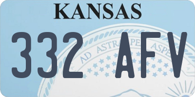 KS license plate 332AFV