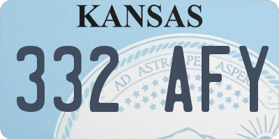 KS license plate 332AFY
