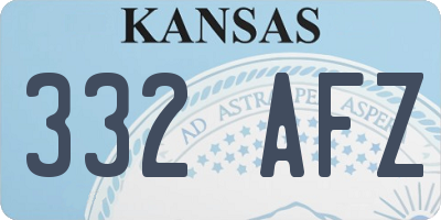 KS license plate 332AFZ
