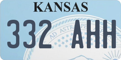 KS license plate 332AHH