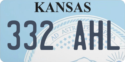 KS license plate 332AHL