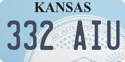 KS license plate 332AIU