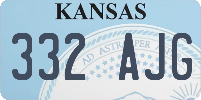 KS license plate 332AJG