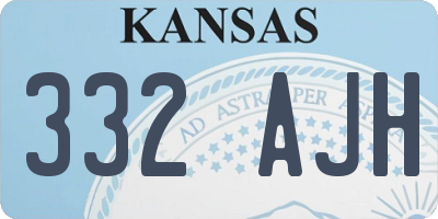 KS license plate 332AJH