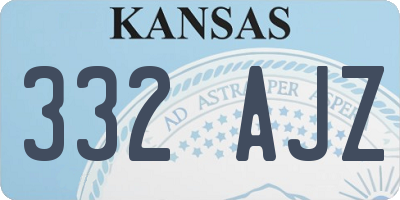 KS license plate 332AJZ