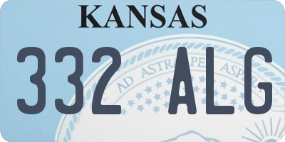 KS license plate 332ALG