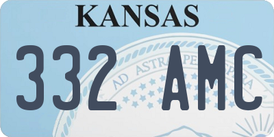 KS license plate 332AMC