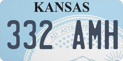 KS license plate 332AMH