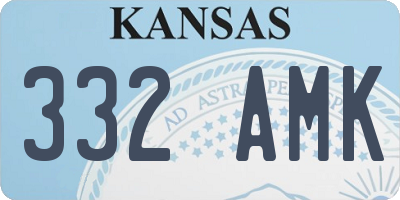 KS license plate 332AMK