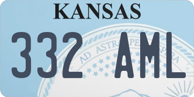 KS license plate 332AML