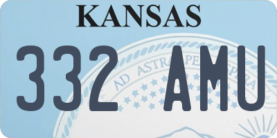 KS license plate 332AMU