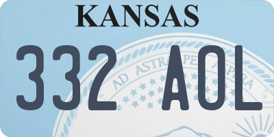 KS license plate 332AOL