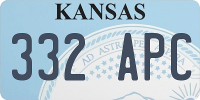 KS license plate 332APC