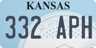 KS license plate 332APH