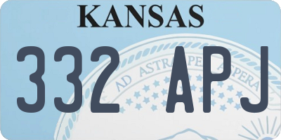 KS license plate 332APJ