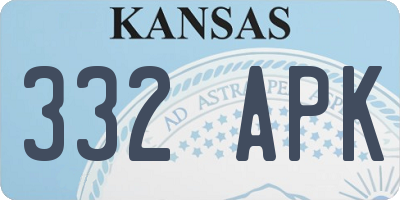 KS license plate 332APK