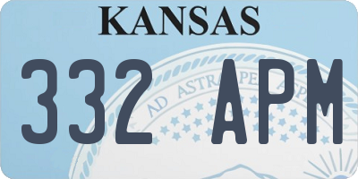 KS license plate 332APM