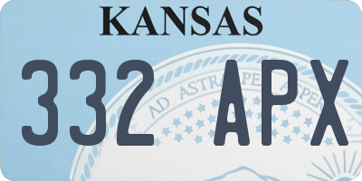 KS license plate 332APX