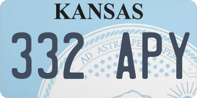 KS license plate 332APY