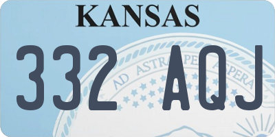 KS license plate 332AQJ