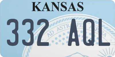 KS license plate 332AQL