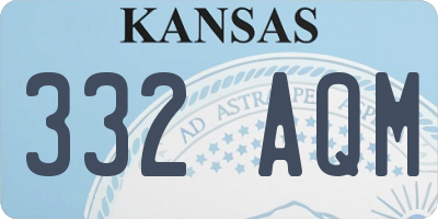 KS license plate 332AQM