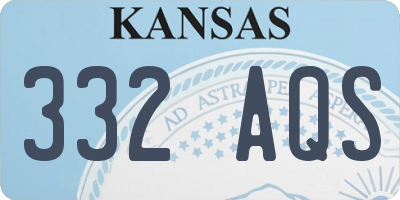 KS license plate 332AQS