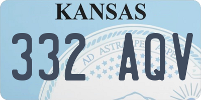KS license plate 332AQV