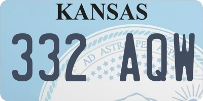 KS license plate 332AQW