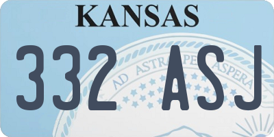 KS license plate 332ASJ