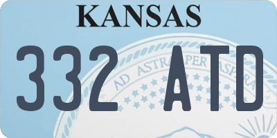 KS license plate 332ATD