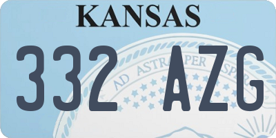 KS license plate 332AZG