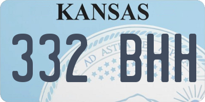 KS license plate 332BHH