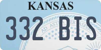 KS license plate 332BIS