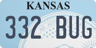 KS license plate 332BUG