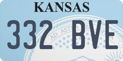 KS license plate 332BVE