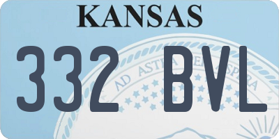 KS license plate 332BVL